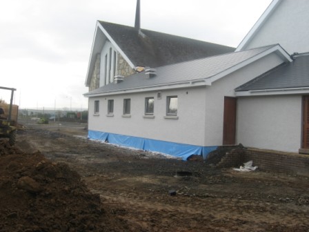Building work commenced on our new church hall complex on Monday 13th April 2008. If all goes to plan the project should be completed by the end of the year.